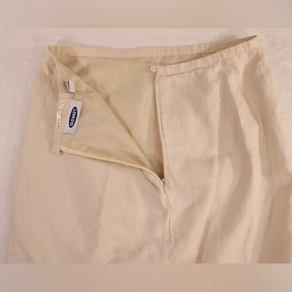 100%‎ Linen Women's 8 Old Navy Embroidered Floral Cream Pencil Skirt - Picture 6 of 10